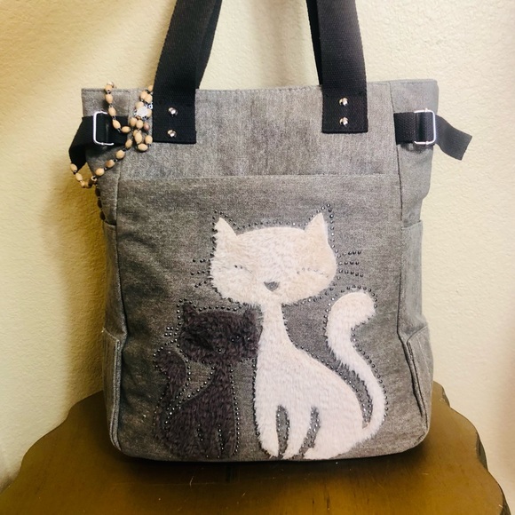 Cat Canvas Handbag - Picture 7 of 11